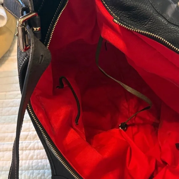 Dooney & Bourke Leather Large Black Handbag Tote Purse - Picture 9 of 11